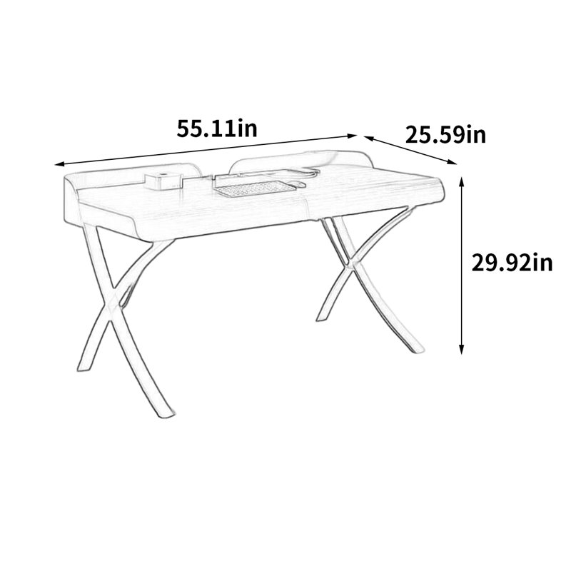 High-end Fashion Office Desk, 29.92" H x 55.11" W x 25.59" D