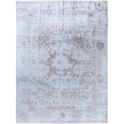 Overdyed One-of-a-Kind 9'1" x 12'2" Hand Knotted Area Rug