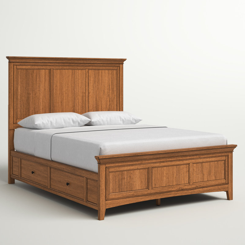 Melfa Platform Storage Bed, Oak, Queen