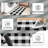 Buffalo Plaid Outdoor Rug – Black White Check, 27.5×43 Inch, Cotton Woven, Indoor Outdoor