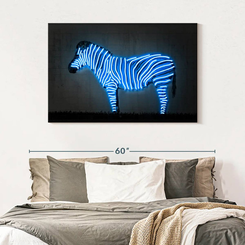 Brampt Glowing Zebra, 32" H x 48" W