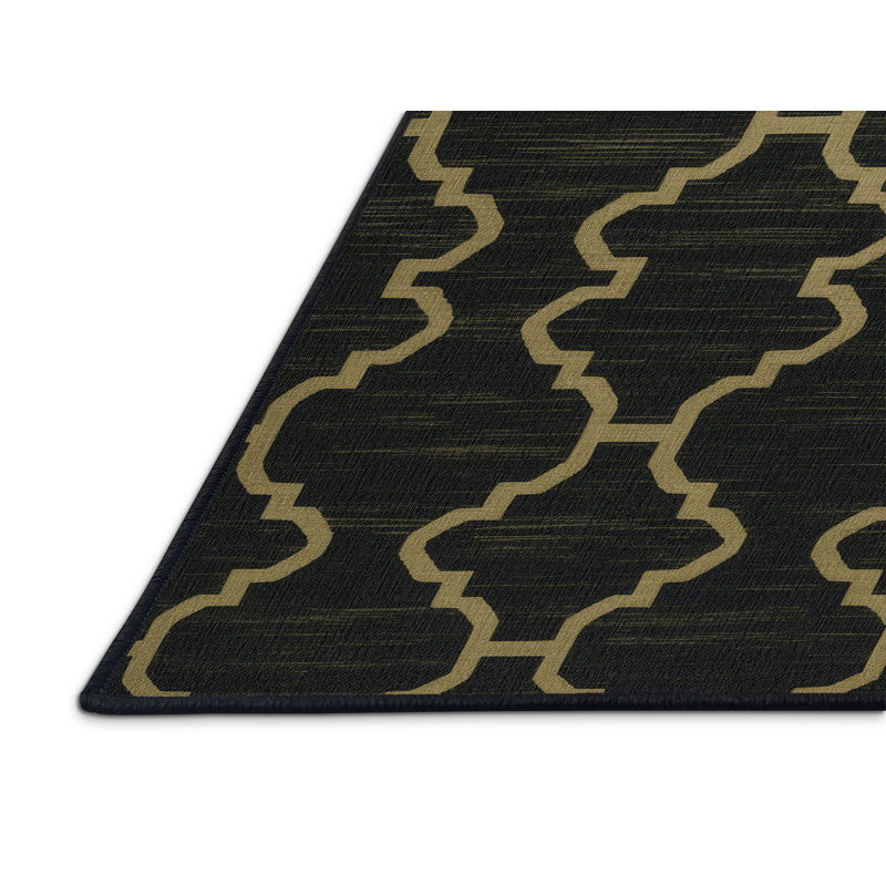 Tapis gris en treillis lavable à la machine