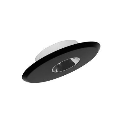 Plafonnier encastré DEL sélectionnable de 5 po avec garniture murale noire DLFv5 SureFit