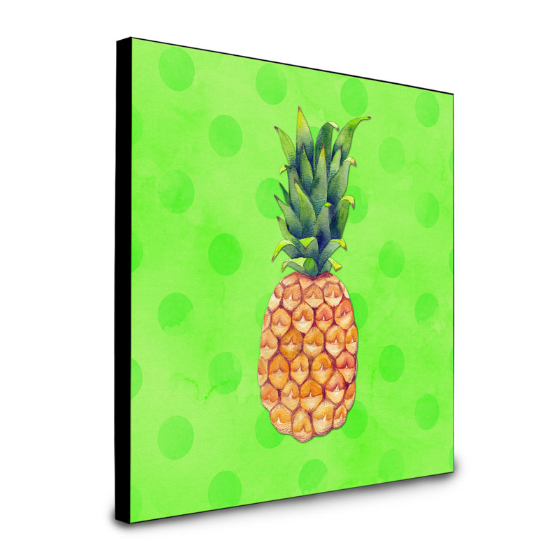 Polkadot d’ananas, art encadré Savanella, Vert