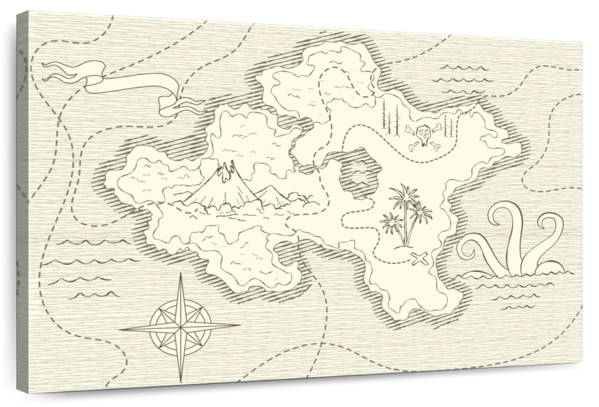 Breakwater Bay Aliaz Pirate Treasure Island Map | Wayfair