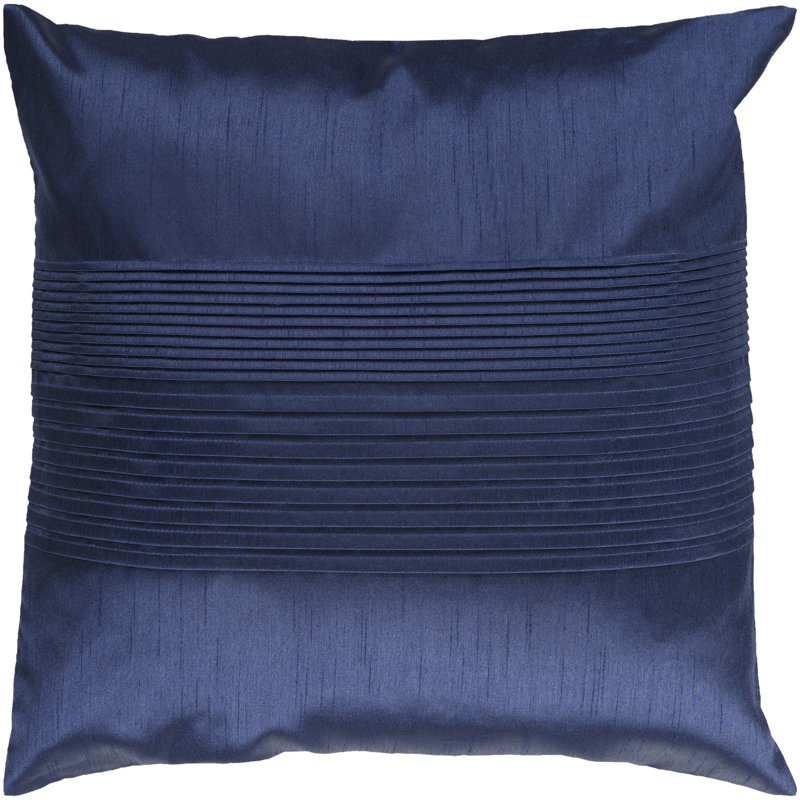 Pleats Pillow Cover, 22" x 22", Blue