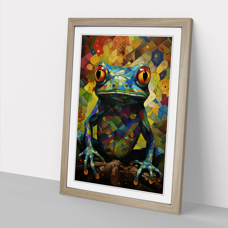 Single Picture Frame Print on Wood, Oak Framed, 46cm H x 34cm W