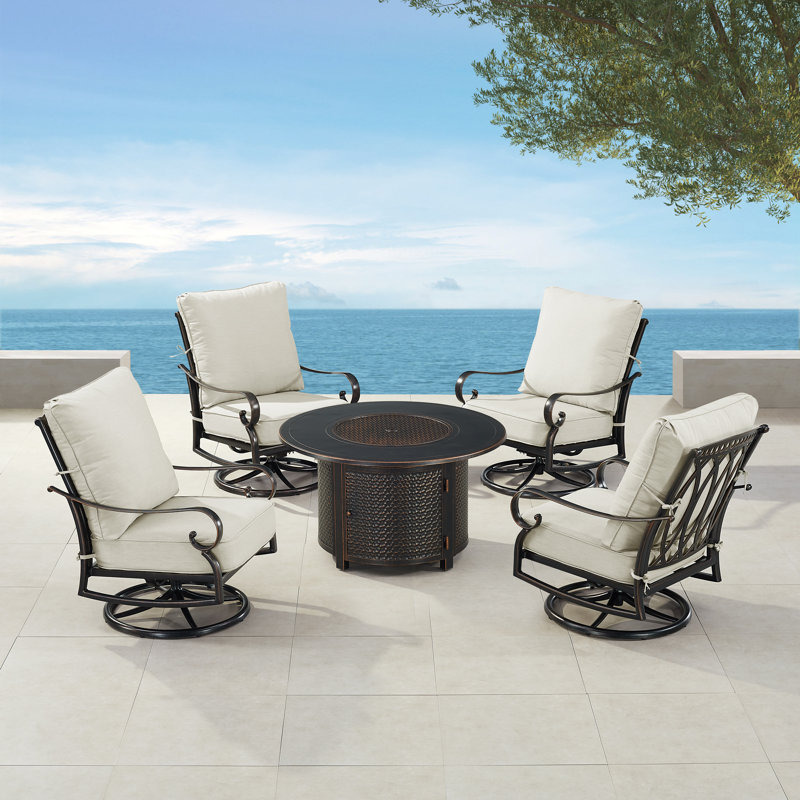 Deztini 4 - Person Patio Conversation Set with Cushions
