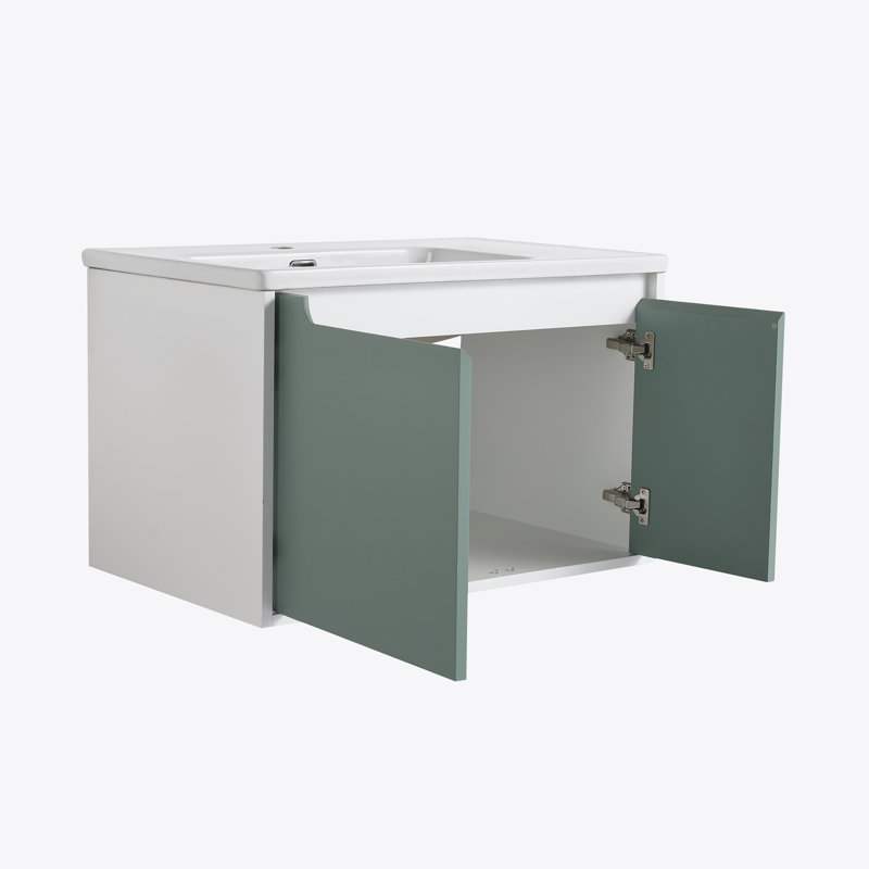 Meuble-lavabo mural 36 po avec lavabo en céramique