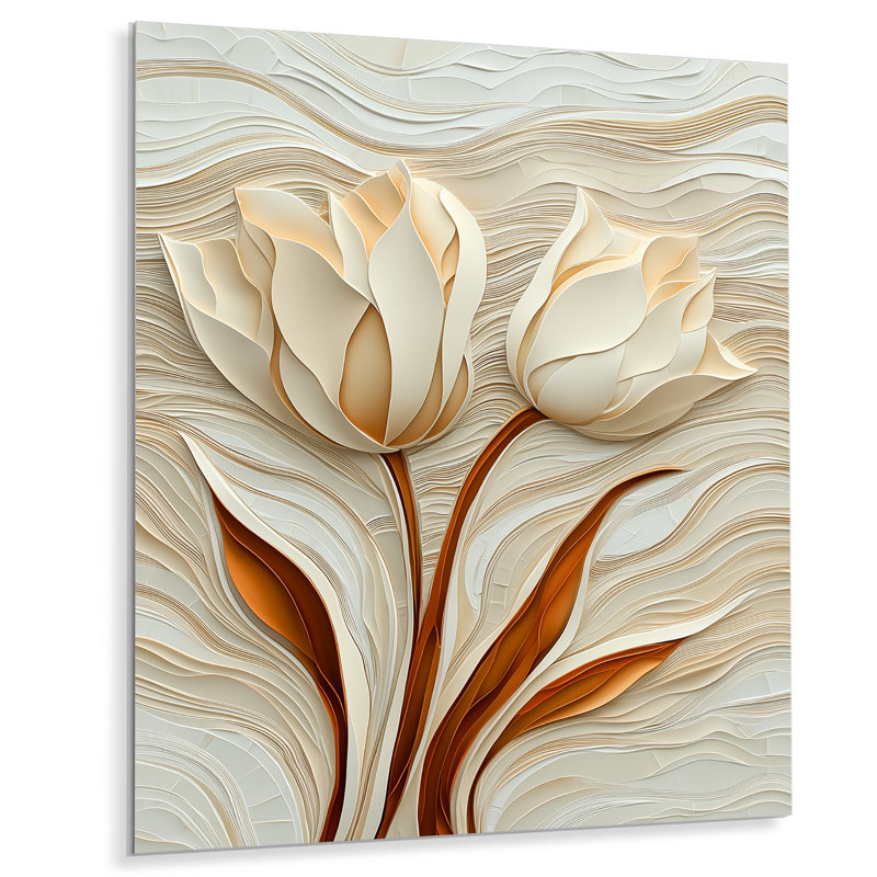 Dancing Serenade Of Tulip III - Tulips Metal Decor, Traditional Metal Print, 20" H x 12" W x 0.84" D