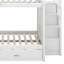 Lit superposé double au-dessus de double avec lit gigogne simple et escalier de rangement à 4 tiroirs, structure de lit superposé en bois avec garde-corps pleine longueur-1961172787