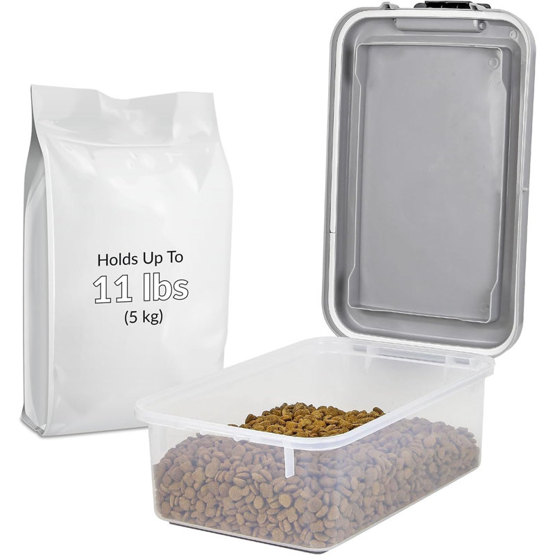 Grey Pet Food Storage Container