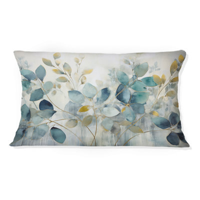 Coussin Blue Botanical Rhythms II - Abstract Botanicals