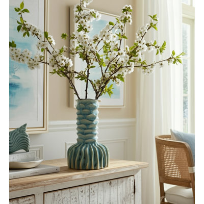 Vase en grès Sagebrook Home - Parfait pour un décor élégant