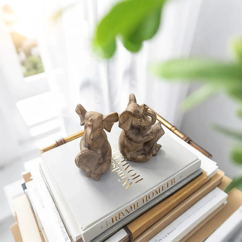 Serre-livres éléphant, serre-livres animaux fantaisistes pour étagère décorative