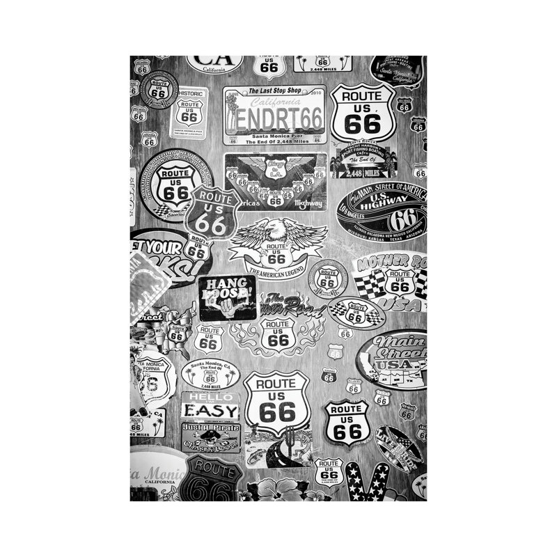 Route 66 The American Legend by Philippe Hugonnard - Wrapped Canvas Print, 30.48 cm H x 45.72 cm W