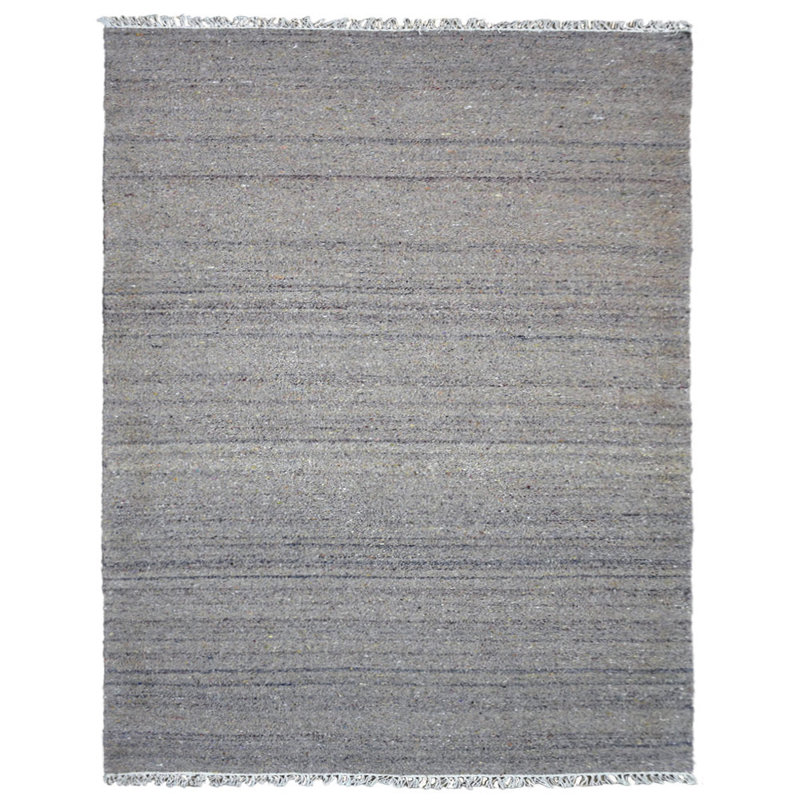 Hand Woven Flat Weave Skittles Kilim Solid Beige Cotton & Polyester Rectangle Indoor Area Rugs, Rectangle 3' x 5'