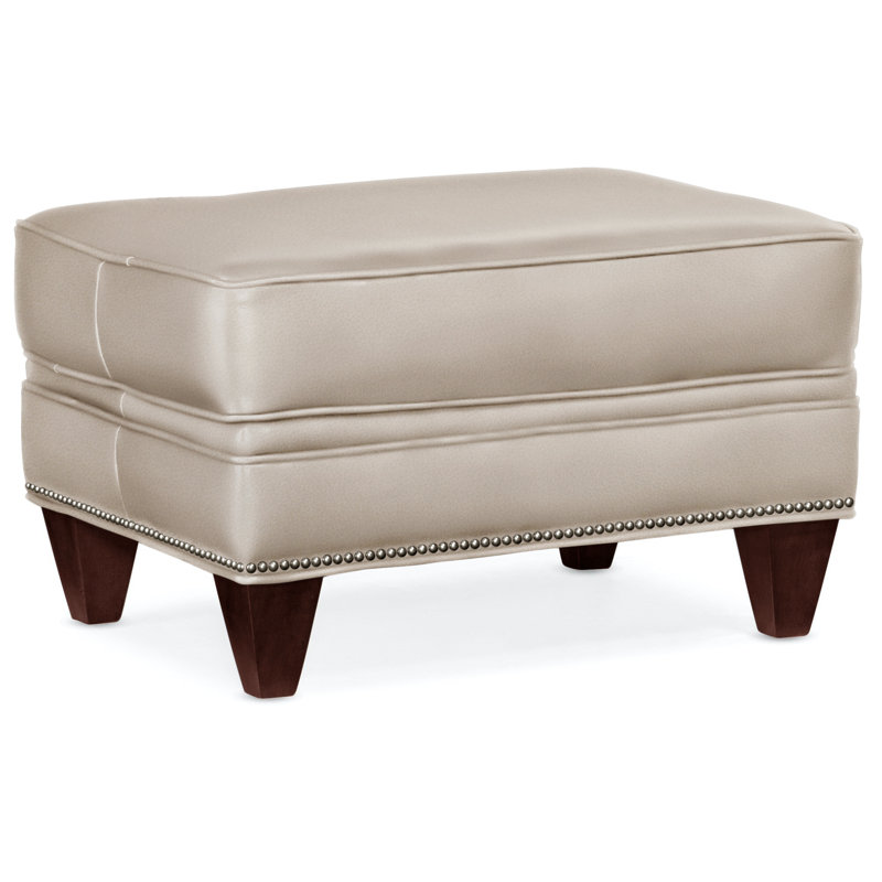 Reddish Ottoman, Gunmetal, Mahogany, Aline Light Gray Stonewash Genuine Leather