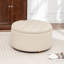 Repose-pieds de rangement en cuir véritable d'une largeur de 27,5 po avec deux coussins de sol-387698667