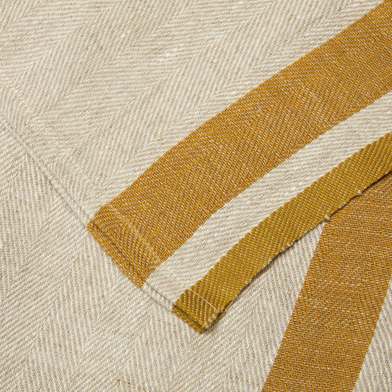 Ariadnee Napkins - Mustard/Natural - 20" x 20", Mustard/Natural