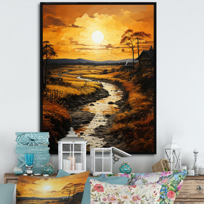 «Countryside Golden Field III», reproduction sur toile