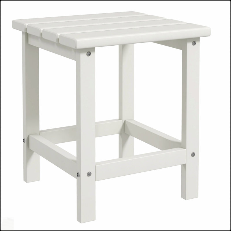 Table de bout Outsunny Adirondack, table de patio en PEHD résistant aux intempéries pour l'extérieur, pour le porche, la piscine et le balcon