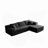 Boneless 103.54 Inch L-Shaped Modern Modular Sectional Sofa With Chaise And Pillows Featuring High-Density Sponge And Velvet Upholstery-100829909-100829905