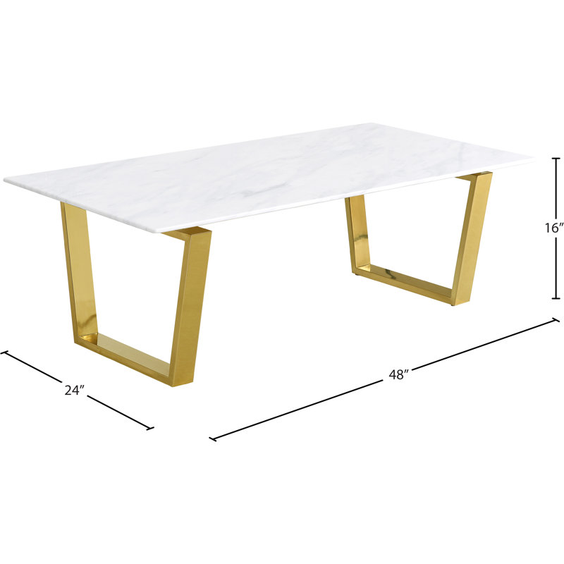 Table basse Cameron Honeoye, Doré