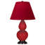 Small Double Gourd Accent Lamp - Sangria, Deep Patina Bronze - Lavender, Plum Shade-583633527-584545644