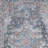 Medallion Machine Washable Polyester Area Rug in Light Blue/Orange/Gray-369937935