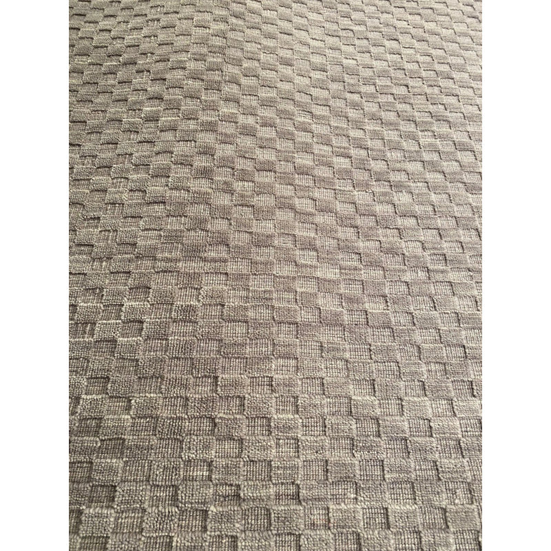 Checkered Area Rug in Gray