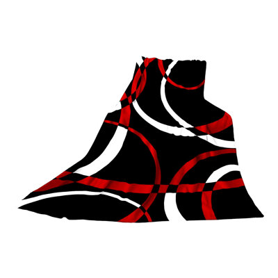 Retro Swirl Fleece Throw - Soft Modern Abstract Flannel Blanket for Kids, Women, Adults - Cozy Plush for Sofa, Bed, Couch (60x80 Inches)