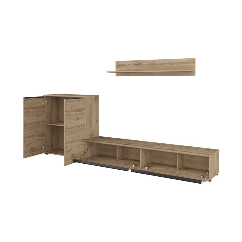 Unfinished TV Stand for TVs up to 75", Oak Wotan