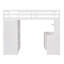 Lit mezzanine simple avec tiroirs, bureau et garde-robe