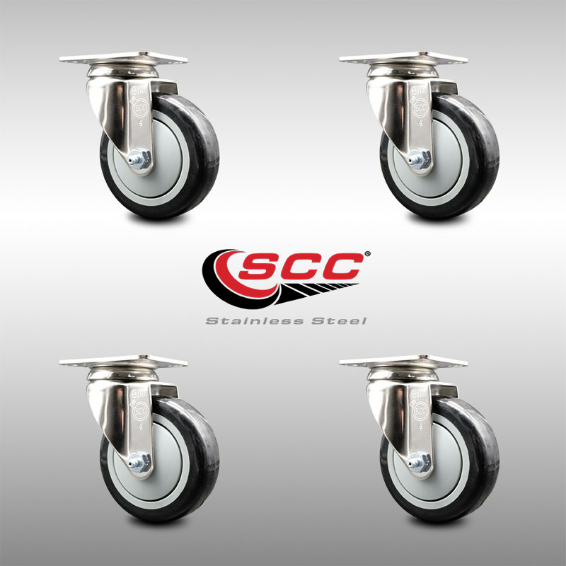 Polyurethane Casters, Black