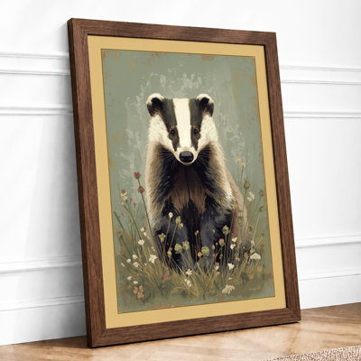 Dignified Badger Boho - Framed Print