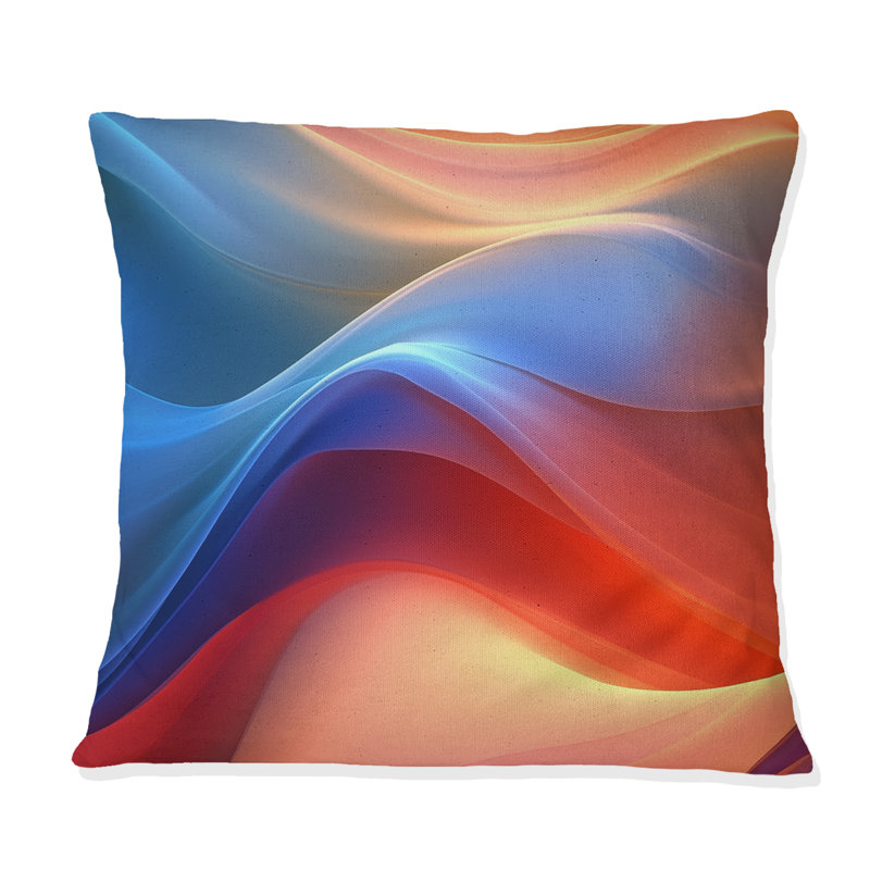 Coussin Orange Fractal Fluidité II - Fractals