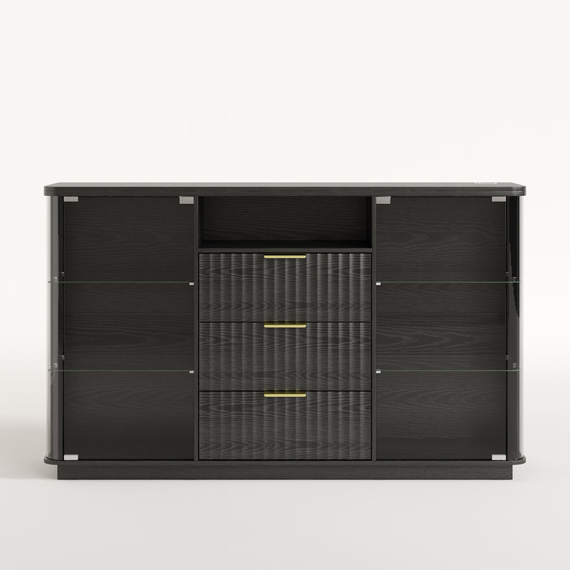 135cm Sideboard, Black
