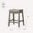 Maven Lane Sophia Wooden Backless Stool with Faux Leather Upholstery-112251011-112251007