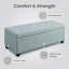 Banc de rangement avec repose-pieds 49,75 po, capacité de 300 lb