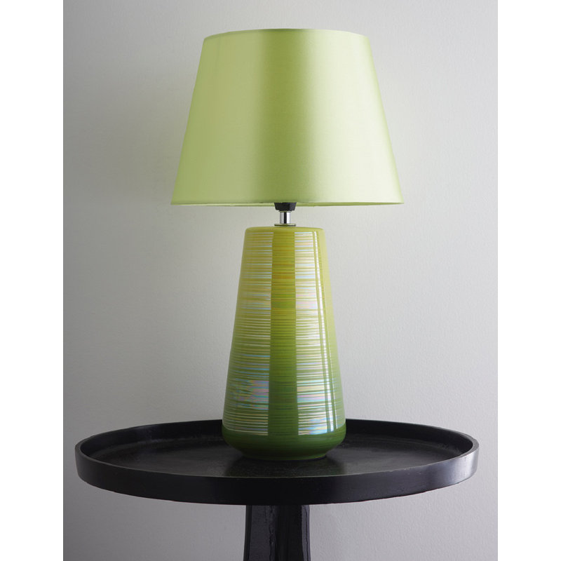Bryndan Ceramic Table Lamp, Green