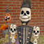 Metal Halloween Skeleton Soldiers (Set Of 2)-1030297727
