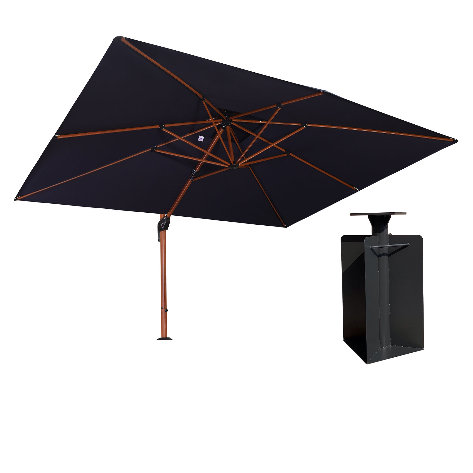 Arlmont & Co. Gira 120'' x 156'' Rectangular Cantilever Umbrella with ...