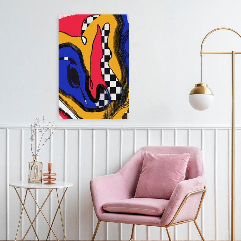 Contemporary Art Abstract Bold Colourful Art, 24" H x 16" W