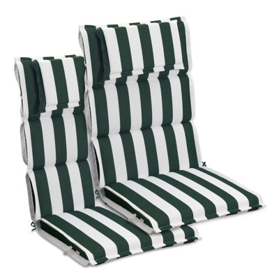  High Back Patio Chair Cushions Set of 2, 47 x 21 x 2.4 Inch