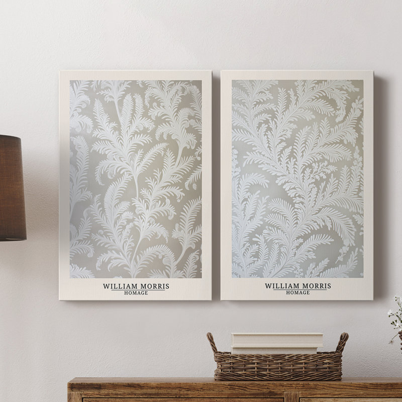 Toile tendue avec châssis de la série Premium DCCLXVII de Wm Morris - Prêt à accrocher, H 48 po x l 64 po
