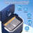 33L Portable Thermoelectric Electric Cooler Warmer, Blue Dual-use Car Home Fridge with Handle, 110V AC & 12V DC Power for Camping Travel Truck Picnic