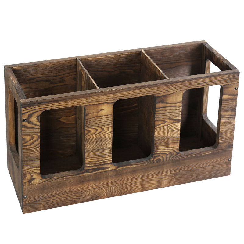 Wood Multi-Use Sports Rack, Dark Brown