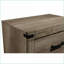 Grande table de chevet contemporaine en bois massif à 2 tiroirs rustique - brun