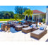 Sorrento Collection In Brown 17 - Person Patio Conversation Set with Cushions